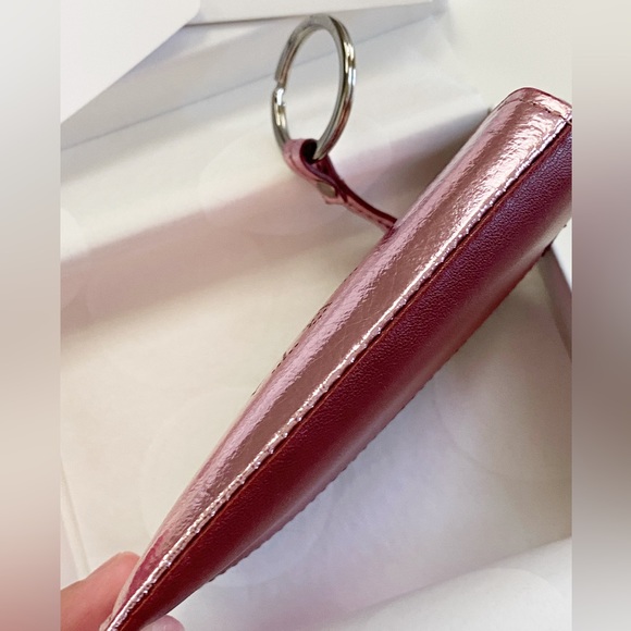 NWT Stella McCartney Metallic Logo Card, Pink